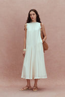 Paz Ruffle Maxi Dress in Acetate-Modal Blend