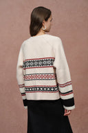 Cortina Nordic Fair Isle cardigan in merinowol