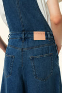 Claire Maxi Overall Skort in Cotton Denim