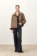 Astrid Slanted Side Seam Barrel Jeans in Cotton Denim