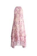 Vestido con volantes Flora pintado a mano Sally en tela ligera de verano