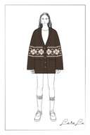 Corvara Fair Isle Cardigan in Coarse Spun Merino Wool
