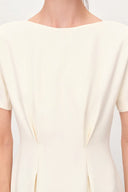 Ebba Boat Neck Dress in Merino Wool Blend