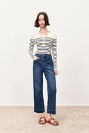 Vivi Henley Long Sleeve Top in Merino Wool Knit