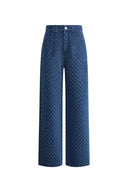 Jean droit jacquard Quinn en denim jacquard