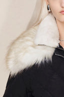 Stella Layered Look Faux Fur Collar Down Jacket in Sorona 4-Way Stretch Fabric