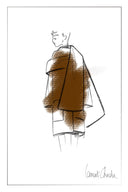 Selian Detachable Scarf Coat in Double-Face Merino Wool