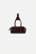 Monti Mini Bag Charm in Oiled Waxed Top Grain Leather