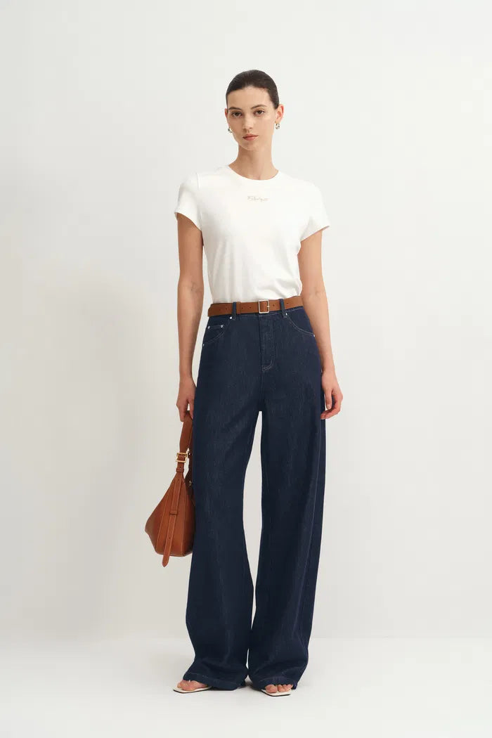 Akari Barrel Leg Jeans in Lyocell Denim