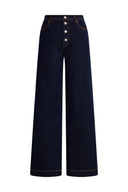 Calista Boho Inspired Embroidered Jeans in Stretchy Denim