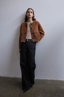 Orla Paneled Short Coat in Wool