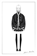 Athena Belted Shearling Padded Jacket in Vegan Leather