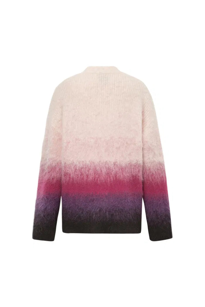 Fraise Ombre Cardigan in Baby Alpaca Blend Knit – fbrq.com Fraise Ombre Cardigan in Baby Alpaca Blend Knit – fbrq.com