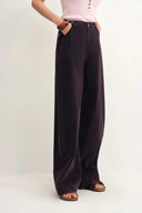 Paz Reddish Black Baggy Washed Jeans in Cotton Denim