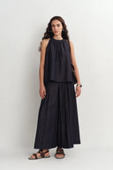 Kyra Sleeveless Vest Top and Skort Matching Set in Lyocell Denim