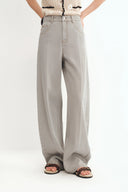Karin Baggy Jeans in Washed Cotton Denim