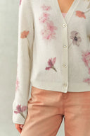 Yuffie Flora Strick-Cardigan aus Merino-Alpaka mit Lyocell