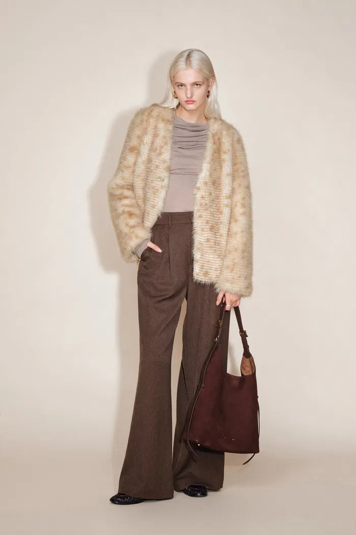 Grace Tabby Cat Inspired Coat in Faux Fur