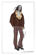 Kelly Shawl Collar Shearling Jacket in Faux Suede