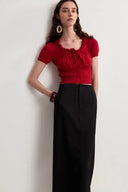 Top crocheté Aikena en maille de coton