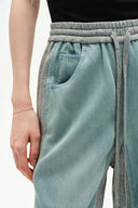 Sereta Wide Leg Denim Jeans in Cotton Jersey