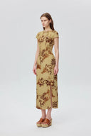 Vestido qipao estampado oriental Tansya en mezcla de viscosa