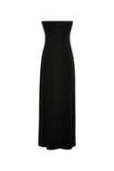 Obsidian Strapless Structured Bandeau Dress in Four-Way Stretch Fabric
