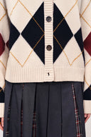 Hart Argyle Cardigan in Merino Wool Knit