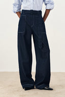 Flania Cargo Pants Jeans in Cotton Denim