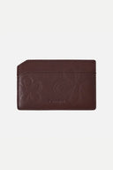 Bevel Double Layer Card Holder in Calfskin Leather