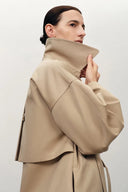 Aloisia Trenchcoat mit überschnittenen Schultern aus Baumwolle