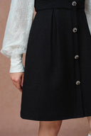 Julie Two Piece Dress in Lace and Tencel-Linen with French Bouclé - Updated Fabric Blend