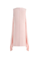 Vestido sin mangas con pliegues laterales ondulados Cilace en tejido mate texturizado