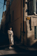 Amy Hand Sewn Blazer in Dew Retted French Linen