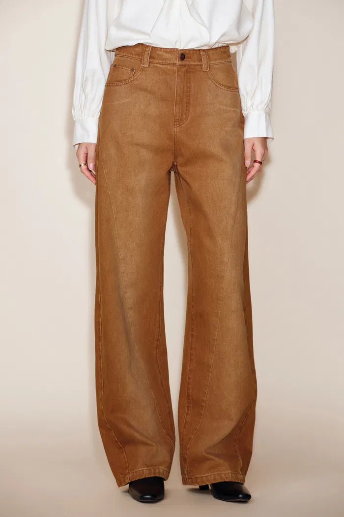 Charlotte Gradient Barrel Leg Jeans in Cotton Denim