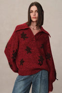 Suéter de cuello alto Polaris Les Amis en mezcla gruesa de alpaca y lana