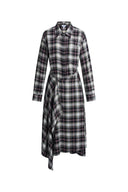 Lea abnehmbares Wickel-Karohemdkleid