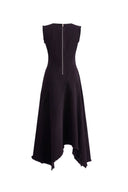 Vestido Sin Mangas Mooneye con Dobladillo Irregular en Denim de Algodón
