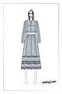 Imperia Embroidered Skirt in Premium Cotton Poplin