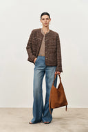 Veste boxy Colmar en tweed bouclé français