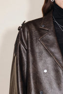 Levante Gebürstete Kunstleder-Bikerjacke in Kunstleder