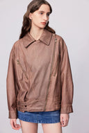 Terra Vintage Brown Leather Jacket in Vegan Leather