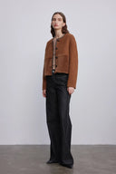 Orla Paneled Short Coat in Wool