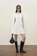Audrey Korte Cape Jurk met Parelmoer in Triacetaat Mix
