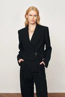 Olivia Signature Hand Stitch Blazer in Sheep Wool