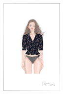 Irisa Blumenbluse aus mattem Maulbeerseiden-Crêpe