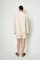 Veste de costume rayée Godwick en lin