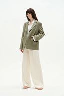Graf Sage Green Suit Jacket in Linen Blend