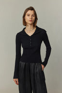 Olivia Fitted Top in Merino Wool Knit