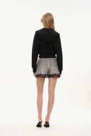 Illusion-S Crop Hoodie in Cotton